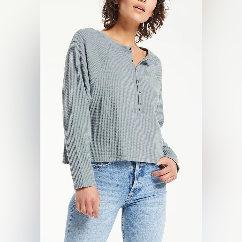 Z Supply  Devon‎ Brushed Waffle Henley Sz M